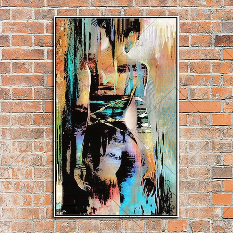 

HASYOU Handmade Modern Abstract Nude Girls Back Art Figure Painting for Living Room Bedroom Decor As Christmas ift