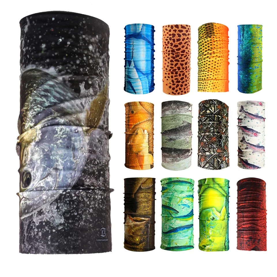 Maximumcatch разноцветный нахлыстом Головные уборы 22 узоры рыбы Рыбалка шарф бандана