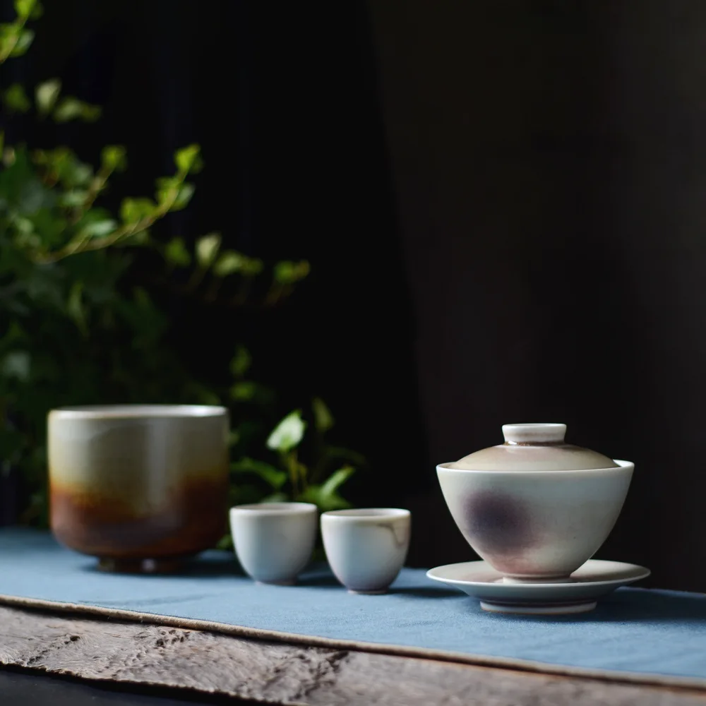 Керамические чаши ручной работы Jingdezhen чайные чашки печи станут простыми