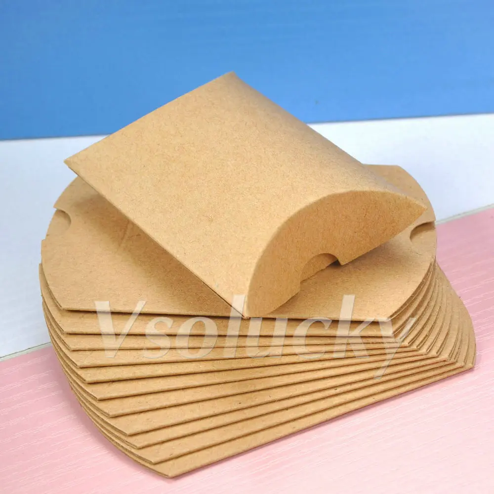 Бумажная Подарочная коробка сделай сам в виде подушки для свадебной вечеринки