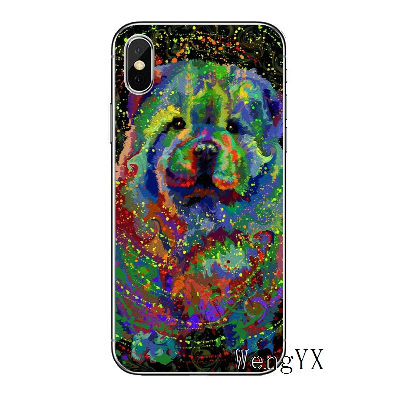 Роскошный мягкий чехол для телефона из ТПУ для Apple iPhone 8 7 plus 6s 6 plus X XR XS Max SE 5S 5c 5 4S 4 - Цвет: Chow-Chow-A-09