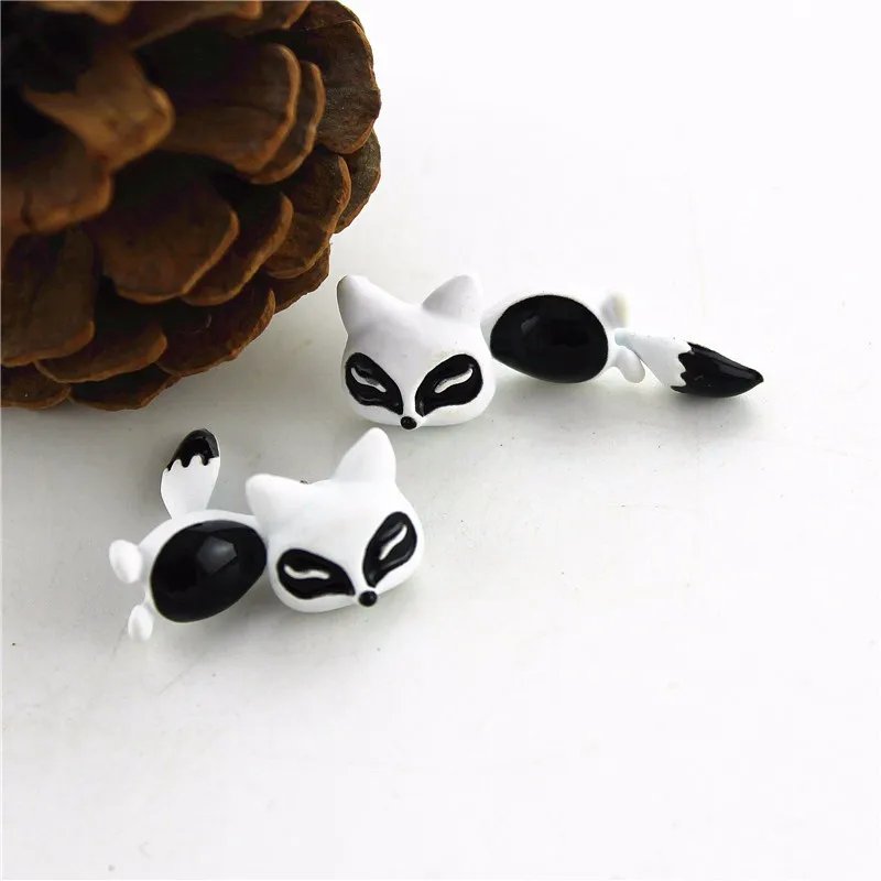 Женские серьги с эмалью XQ гвоздики в виде лисы цветными модные ювелирные изделия