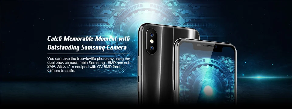 Оригинальный HOMTOM H10 5 85 дюймов Android 8 1 смартфон 4 ГБ ОЗУ 64 Гб ПЗУ Face ID MTK6750T