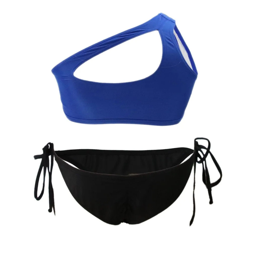 SAGACE одно плечо привлекательный женский купальник двухцветный бикини 2019 горячая