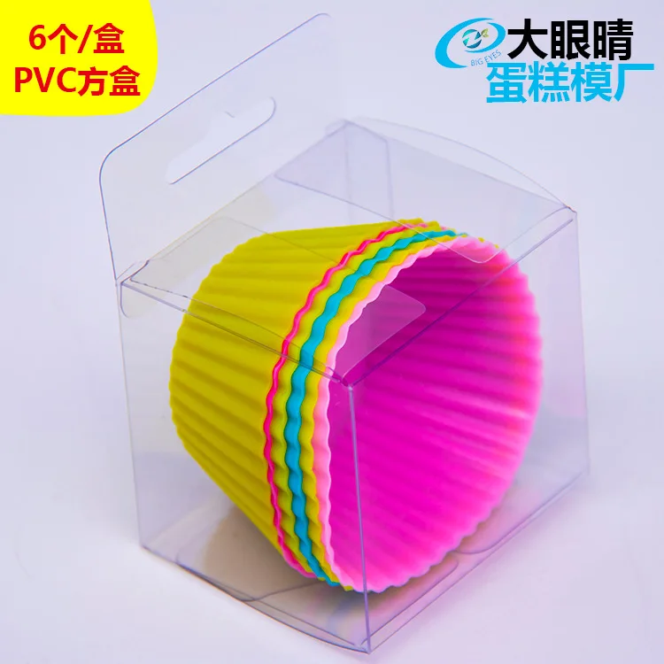 

Set silicone muffin cup round 7cm cake cup 5color 6/12/24 sets of baking silicone mold egg tart mold