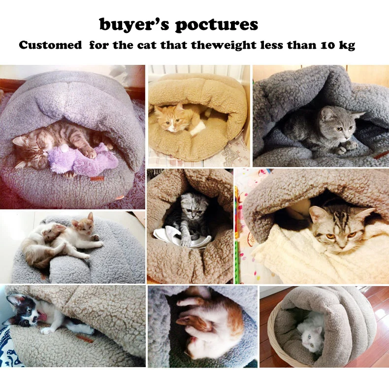 Warm Winter Pet cat sleeping bag Soft fleece Cat dog Slipper cave bed house for chihuahua cute kennel mat cushion nest | Дом и сад