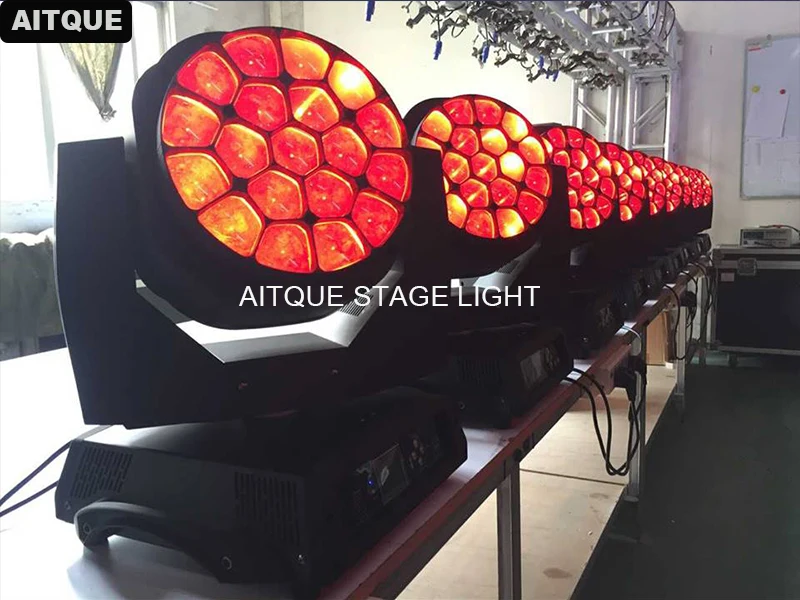 (6 лотов/Чехол) сценический lyre led zoom движущийся головной Луч 19x15w rgbw 4 в 1 пчелиный