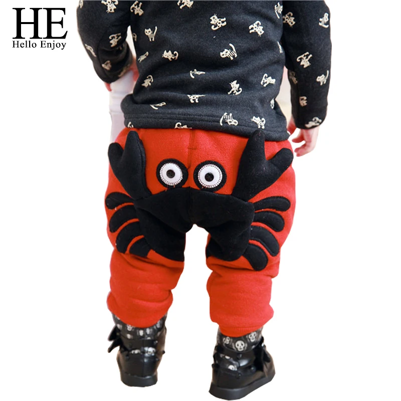 HE Hello Enjoy/штаны для маленьких мальчиков зимние теплые штаны шаровары девочек