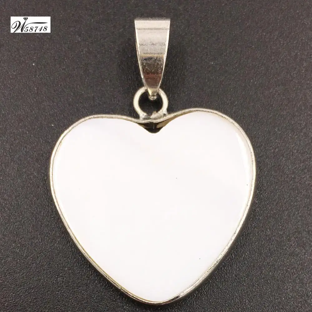Heart MC7670 Новая Зеландия Абалон перламутр Раковина Овальная бабочка черепаха Стрекоза круглое сердце искусство женщины мужчины кулон из бисера PC5408 - Окраска металла: Heart MC7670