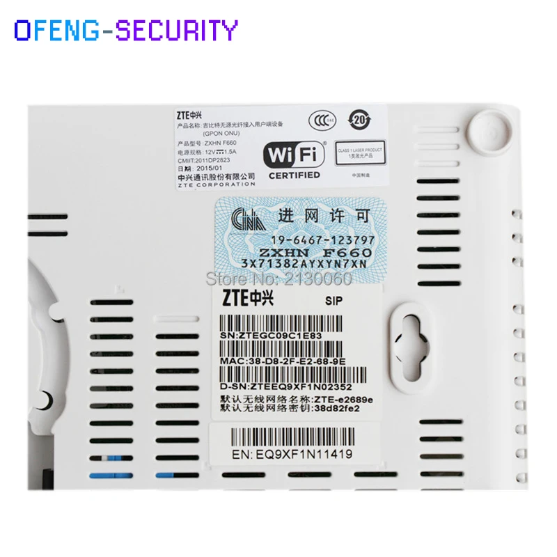 ZTE F660 5 0 GPON ONU ONT маршрутизатор Поддержка FTTH HGU режим 1GE + 3FE 1TEL USB wifi такая же функция