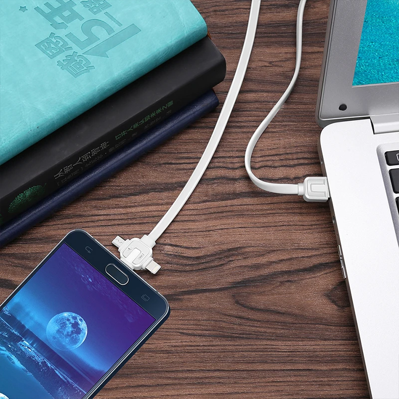 NOHON TPE 3 in 1 Lighting Charging&ampSync Data Cord For iPhone 7 8 6 Plus X Micro USB Type-C Fast Charge Xiaomi Charger Cables | Мобильные