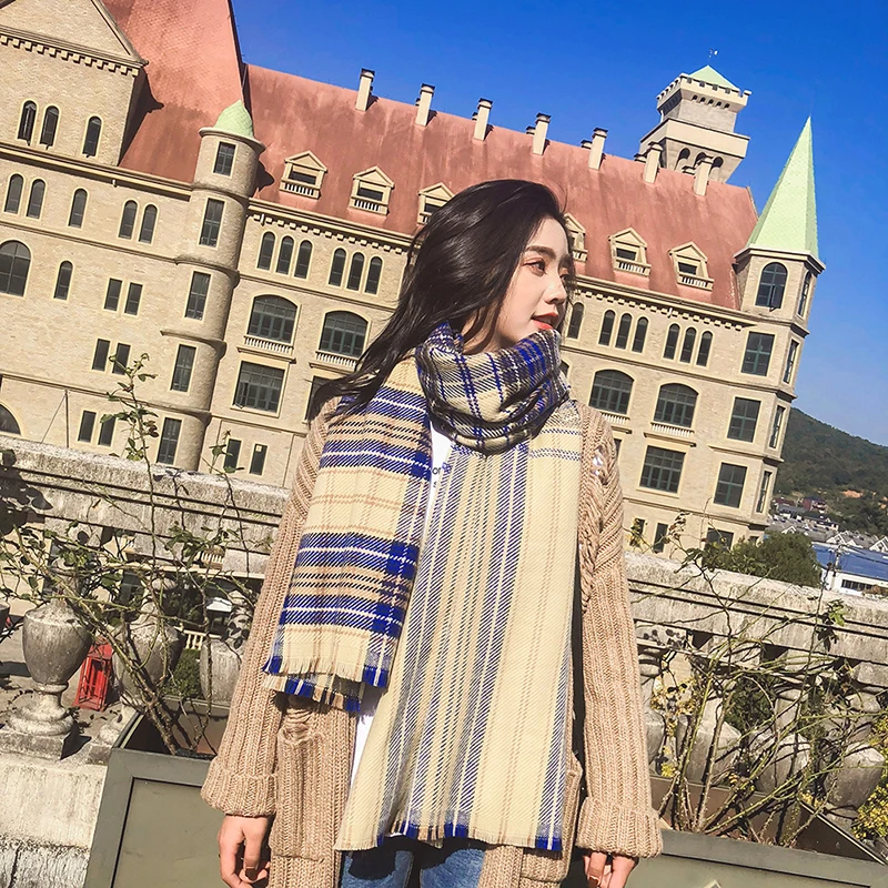 Для женщин зимний кашемировый большой шарфы плед бахромой Scarve Femme Снуд шарф Szaliki я