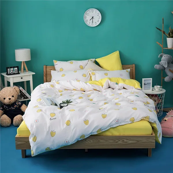 style5 Специальное Предложение Желтый Ананас Комплект постельного белья из полиэстра Твин Полный Королева Король Размер прекрасный девушка пододеяльник с рисунком домашняя постельное белье - Цвет: style5