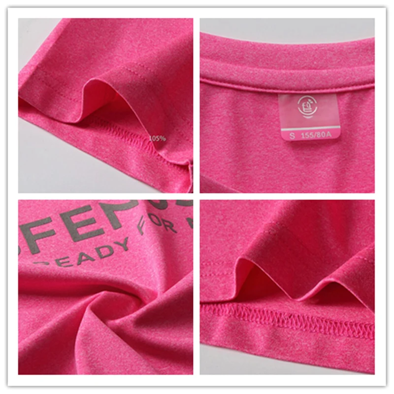 

women Quick-drying t-shirt Sports Short Sleeve tops Slim Fitness Running T-shirts Bodybuilding T-shirts female Hiking tops 5701B