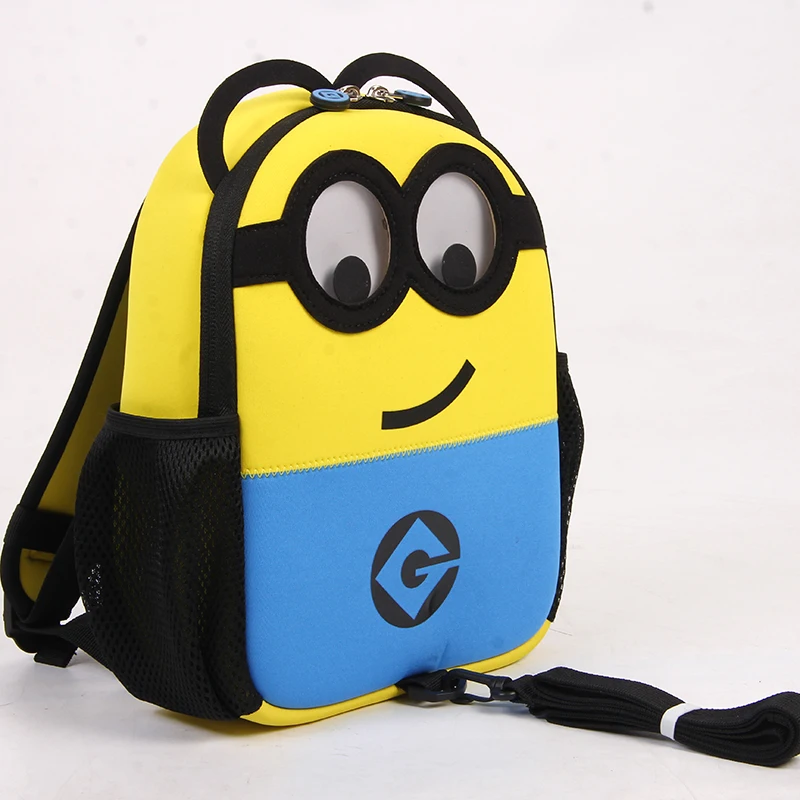Новый детский школьный рюкзак с миньонами милая сумка героями мультфильмов два