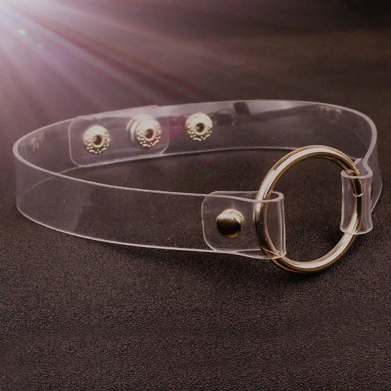 Прозрачный чокер Женский регулируемое ожерелье под воротник в стиле панк готика