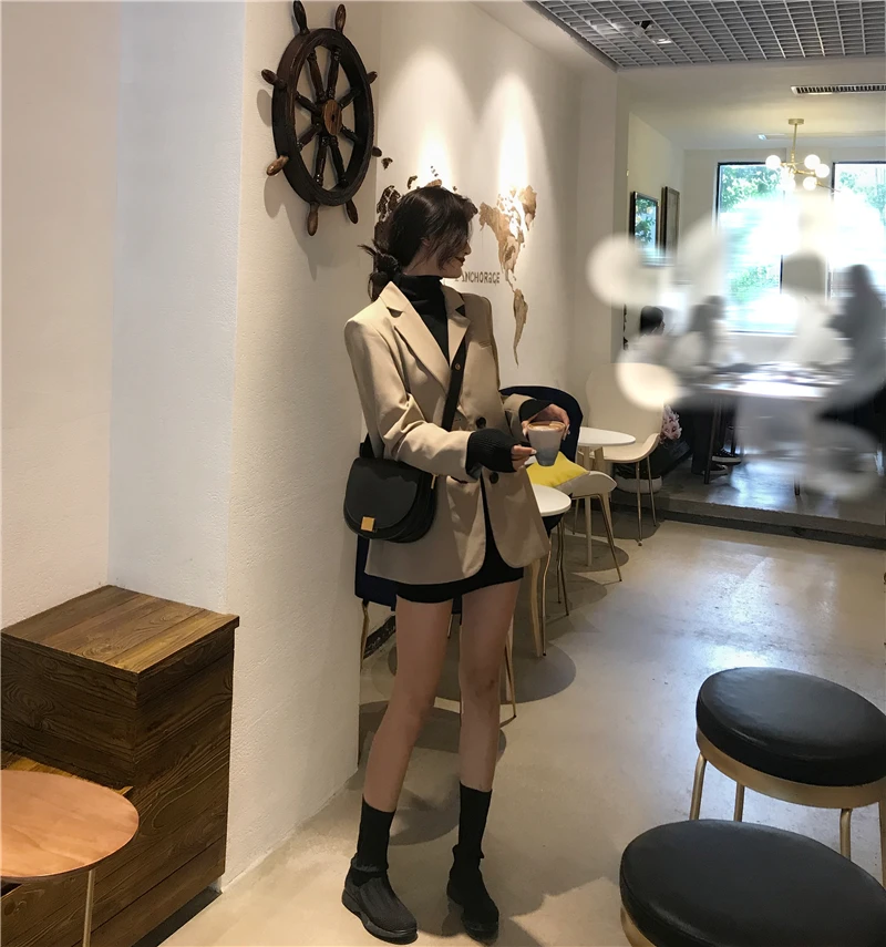 Простой Длинный секционный новый европейский темпераментный маленький костюм