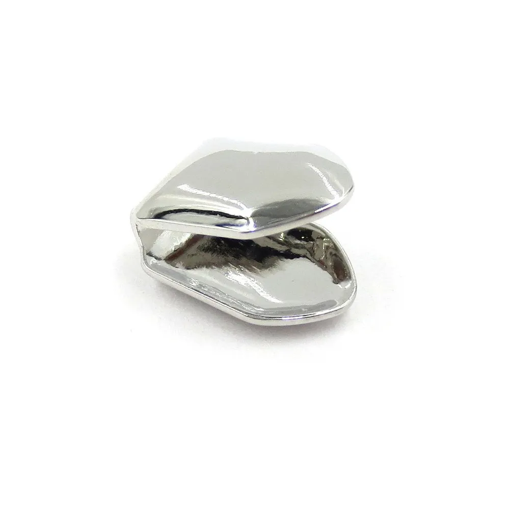 silver single BOAKO мужской хип-хоп TeethGrillz Fang Топ снизу зубы Grillzs набор полых зубов Grillz рэппер ювелирные изделия золото серебро черная Роза - Окраска металла: silver single