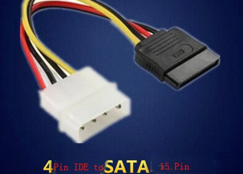 

Кабель адаптера питания Molex IDE/15 Pin, 100 шт./лот, 4 контакта, SATA