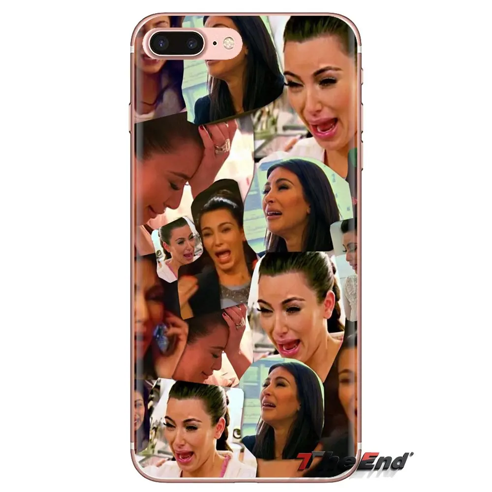 Kim Kardashian Crying Collage Transparent Soft Shell Covers For Samsung Galaxy A3 A5 A7 A9 A8 Star A6 Plus 2018 2015 2016 2017 |