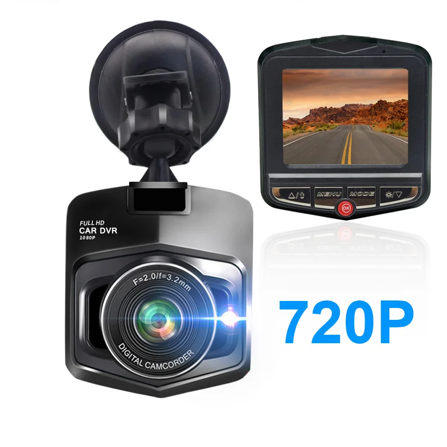 Лучшая Мини Full HD 1080P Dashcam Avtoregistrator Dash камера Автомобильный видеорегистратор Dash камера для автомобиля dvr рекордер видео регистратор Dash Cam - Название цвета: 720 Black