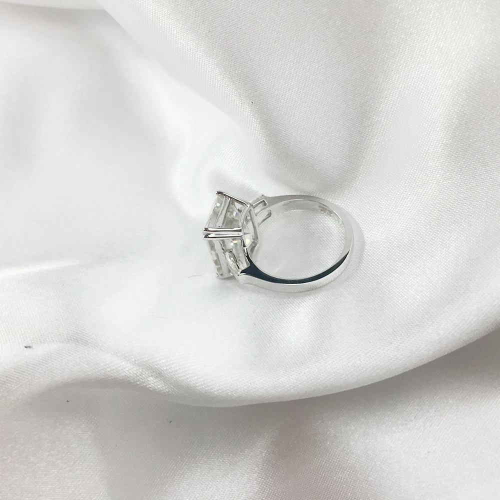 5 carat ct 9x11 мм DF Класс Изумрудное кольцо Обручение и свадьбы Муассанит лабораторный алмаз рубиновое обручальное кольцо из натуральной 14 к 585 Белое золото