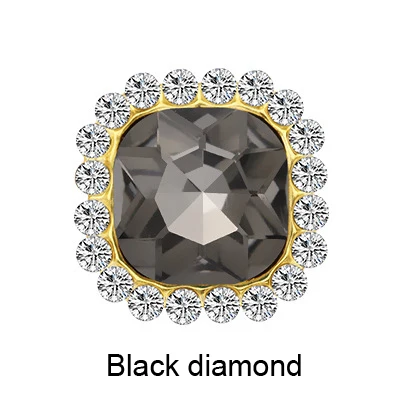 black diamond Камень 10 мм Кристалл страз квадратной формы Швейные Стразы для украшения платья Стразы Ремесло пришить стразы для одежды - Цвет: black diamond