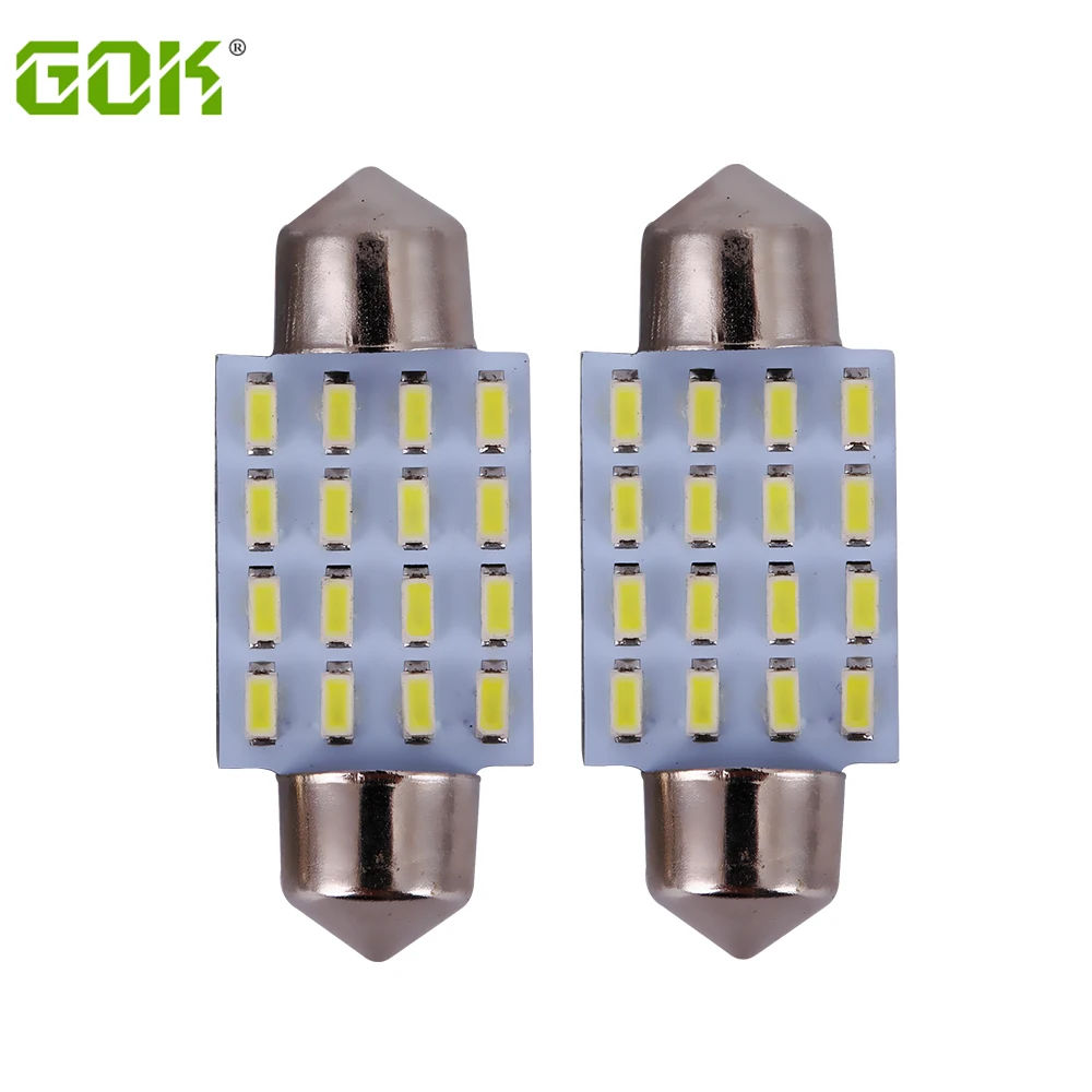 10 шт./лот гирлянда светодиодная 31 мм 36 39 42 16SMD 3014 led 160LM автомобильная купольная