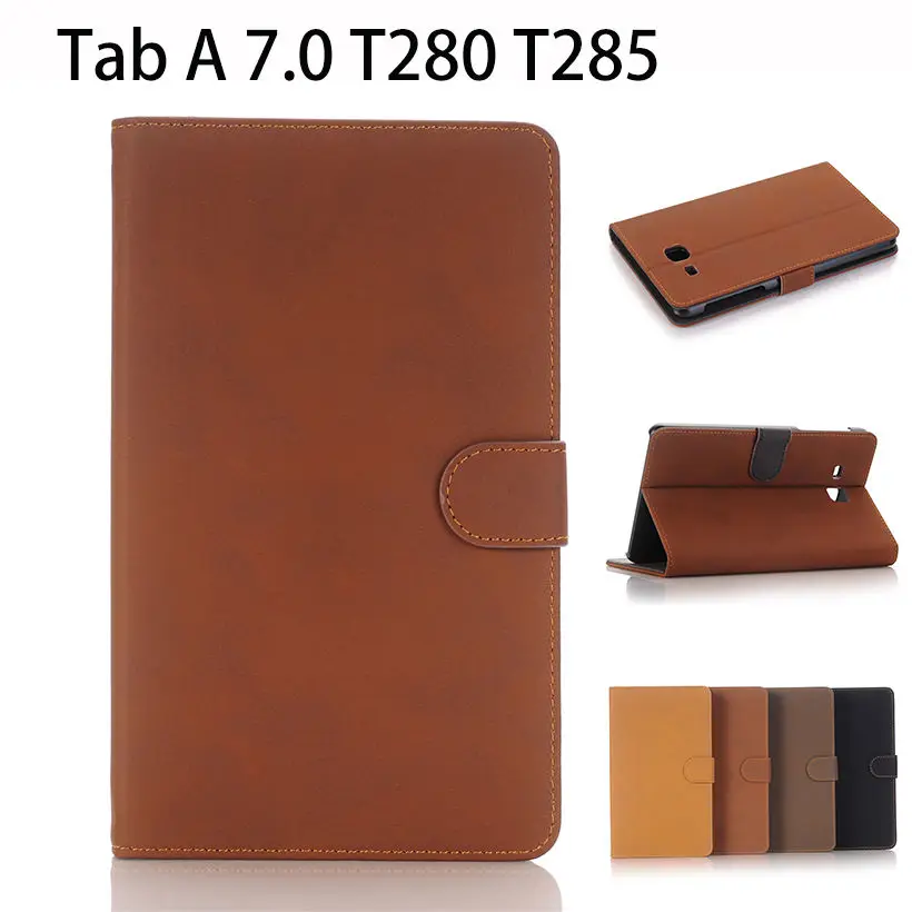 Кожаный флип-чехол 2016 дюйма для Samsung Galaxy Tab A A6 7 0 T285 SM-T285 T280 чехол-подставка