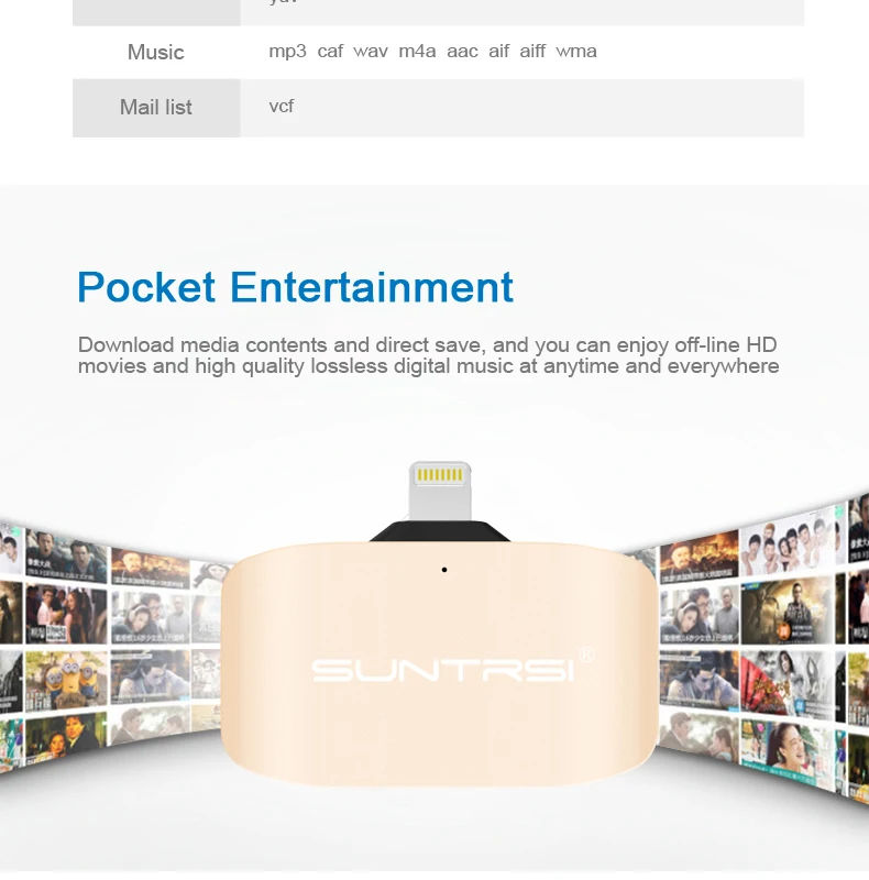 Suntrsi устройство для чтения карт памяти для iPhone 5 5S 6S 7 и 8 плюс Micro SD TF USB кардридер OTG мини кардридер