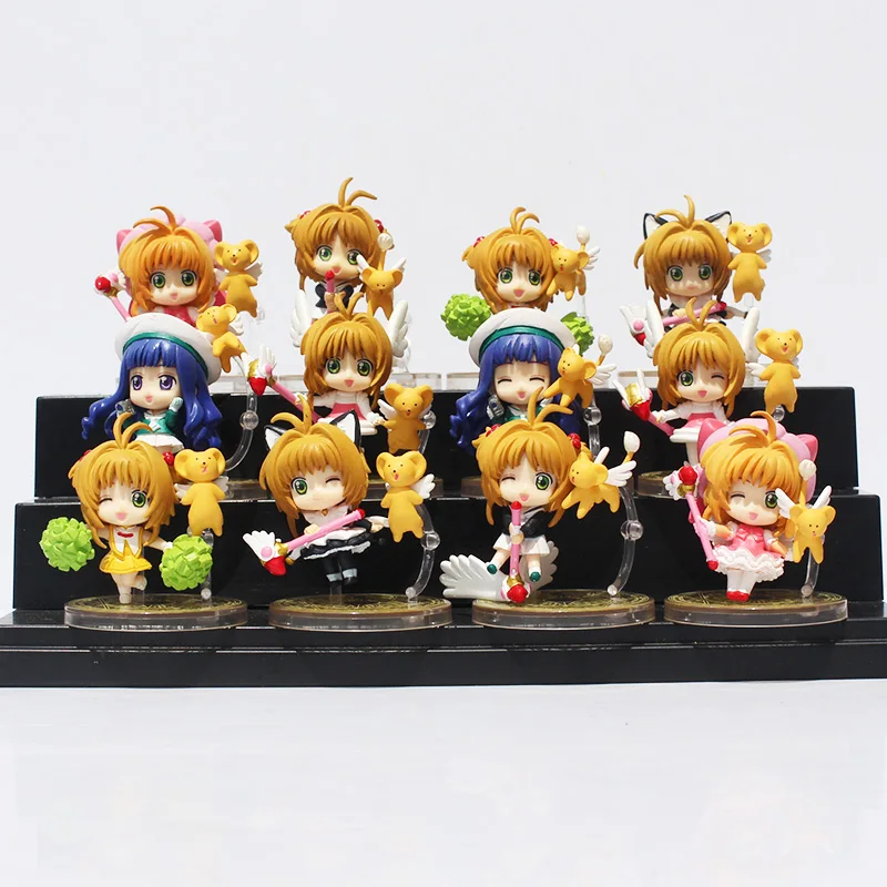 Аниме Cardcaptor фигурки Сакура Kinomoto Sakura Daidouji Tomoyo ПВХ экшн Фигурки игрушки 6 шт./компл. 2