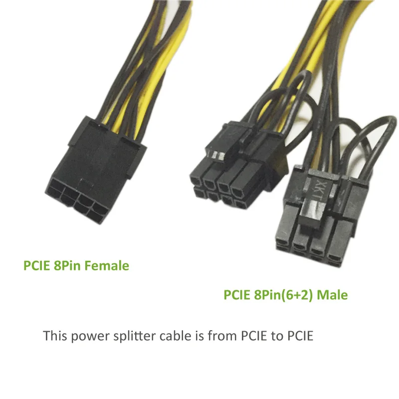 Кабель удлинитель ult best 5 шт./лот PCI E PCIE 8p Женский на 2 порта двойной 8pin 6 + p Мужской GPU