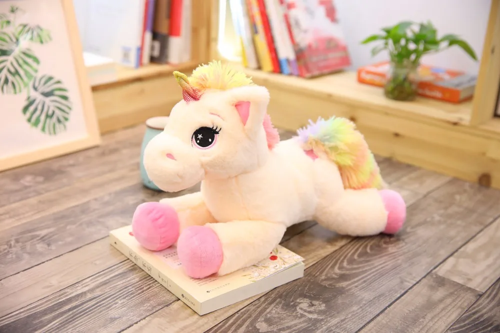 40-110 см чучело Детские Куклы Kawaii мультяшный Радужный Единорог плюшевые игрушки для детей подарок на день рождения