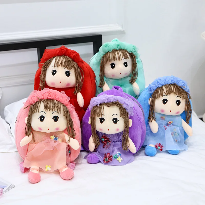 Cute Plush Backpack Kawaii Girl Backpacks Stuffed Toy Doll Children Outdoor Mini Travel School Bag Gift For Little | Игрушки и хобби