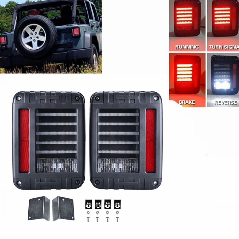 Светодиодный задний фонарь для Jeep (JK 2007-2016 черный прозрачный) (2 шт. в упаковке) |