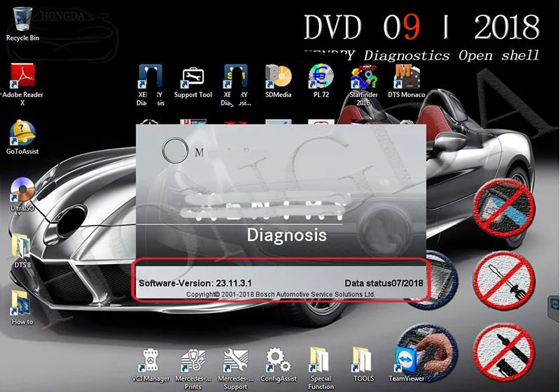 Adapted to MB STAR C4/C5.07 full Software contain X ENTRY/DAS/EPC/WIS/EWA/VEDIAMO/DTS-Monaco/HHTWIN/PL72 with 320GB HDD/SSD