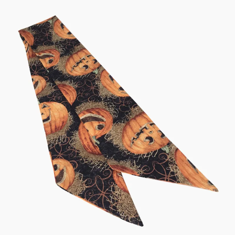 Тюрбан с принтом тыквы на Хэллоуин рокабилли повязка голову бандажом бандажный