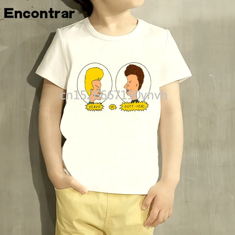 Beavis And Butthead Cartoon Design Baby Boys/Girl T Shirt Kids Funny Short Sleeve Tops Children Cute T-Shirt HKP837 | Мать и ребенок
