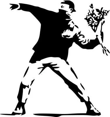 Настенные стикеры Banksy на стену виниловые наклейки Настенный декор обои