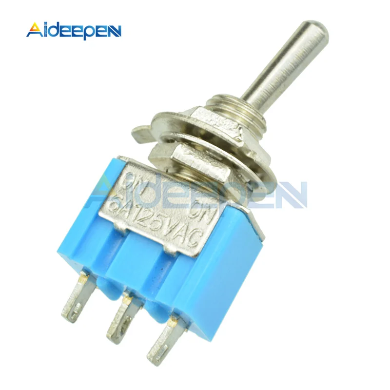 2 шт. мини Toggle 3Pin тумблер 3A 250 V AC/6A 125 V ВКЛ.-ВКЛ. 3 Pin 2 позиционные амортизирующие, для баскетбола переключатель