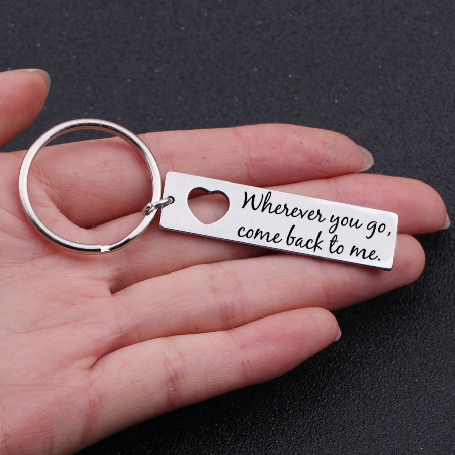 Персонализированные пустые сердца мода брелок расстояние любовь держатель