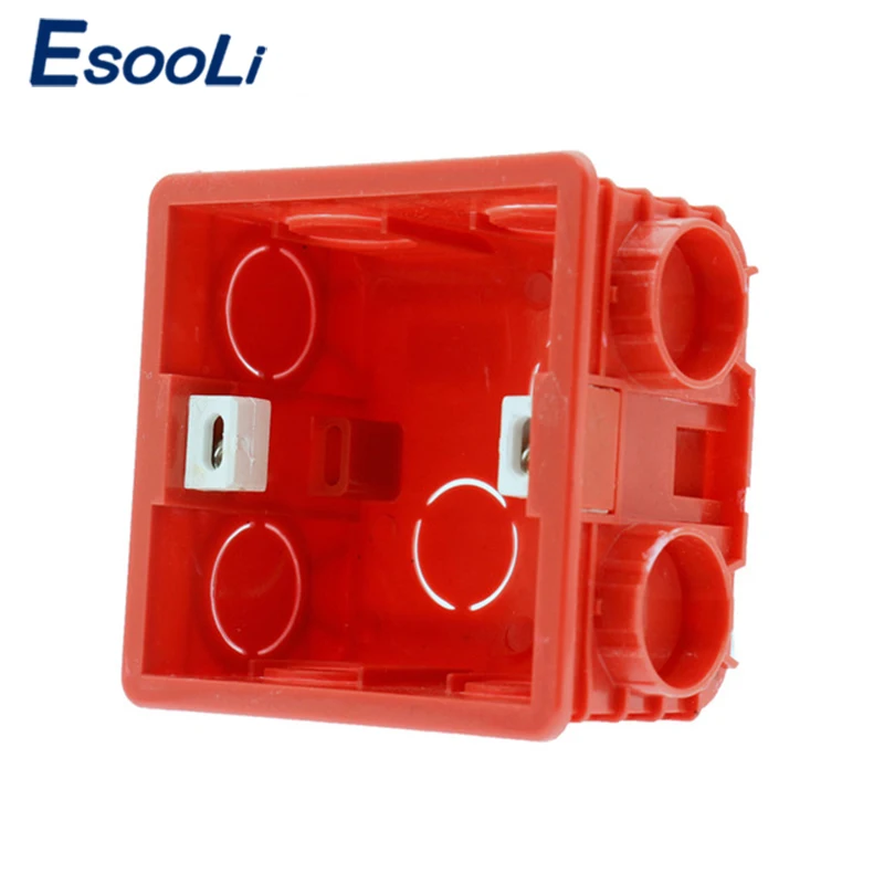 Mount Box-2 EsooLi 86 Тип сенсорный переключатель умный светильник переключатель wifi светильник переключатель приложение беспроводной пульт дистанционного управления стандарт ЕС работа с Alexa Google Home - Цвет: Mount Box-2
