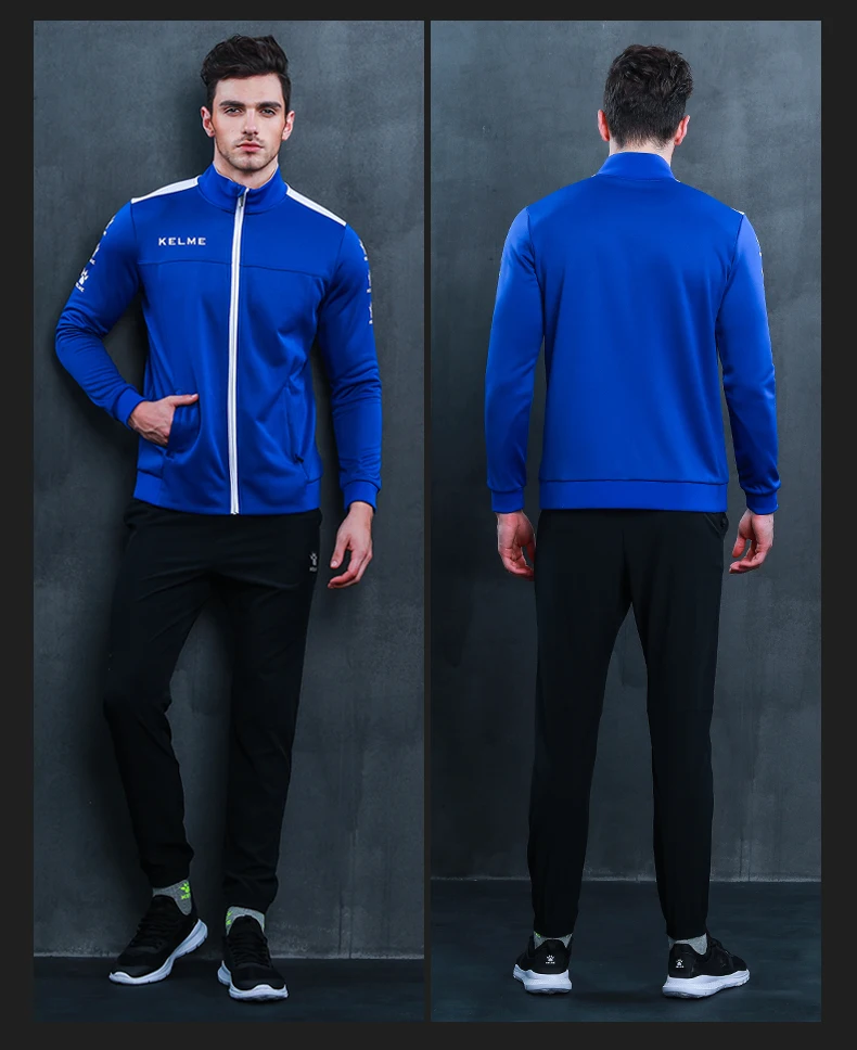 KELME куртка для бега Мужская дышащая быстросохнущая Спортивная тренировочная футбольная Джерси ветрозащитная верхняя одежда 3871307