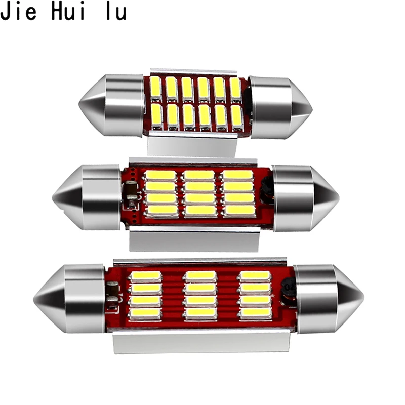 1 шт. Стайлинг автомобиля 31 мм 36 39 42 C5W C10W 12 SMD 4014 светодиодное освещение фестонного