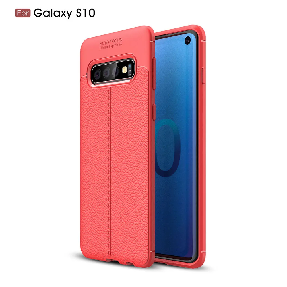 Чехол для samsung Galaxy S10 чехол для samsung Galaxy S10 S10e S 10 Plus 5G Lite E S10plus Sm G973 чехол-лента на заднюю панель - Цвет: Red