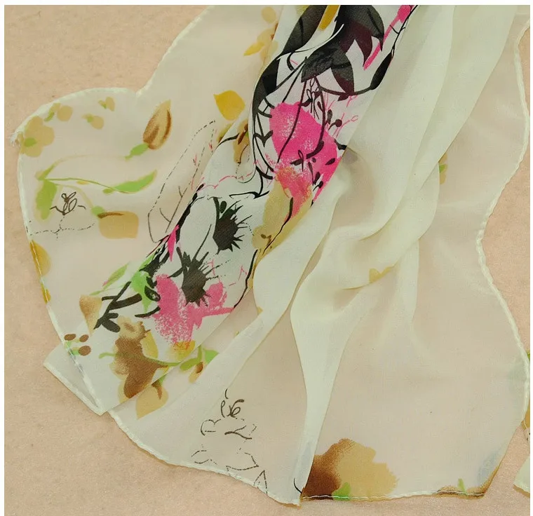 Bright flowers scarf elegant Chinese style oriental women silk scarves wholesale super cheap | Аксессуары для одежды