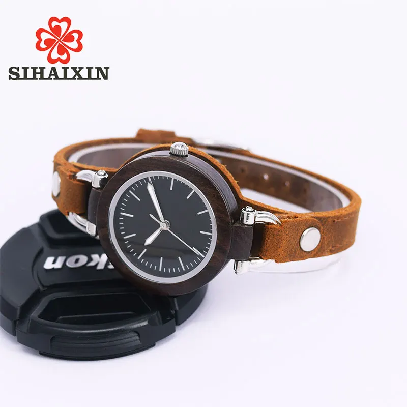 SIHAIXIN деревянные часы для женщин Relojes Para Mujer простые маленькие бамбуковые из