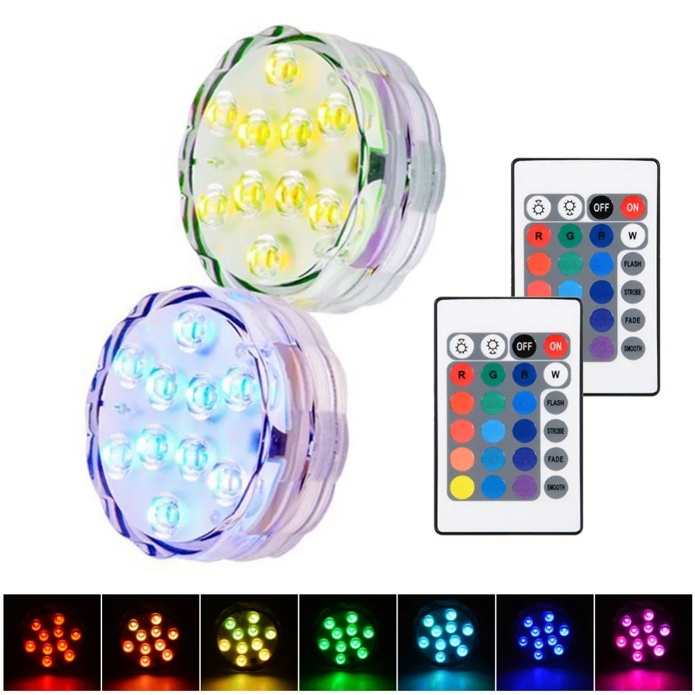 Lumi вечерние Погружные светодиодный светильник s водонепроницаемый RGB цвета с 2