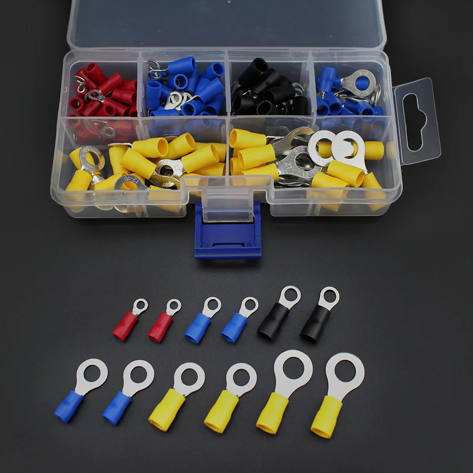 Бесплатная доставка 110 шт. кольцо терминал Медь обжимной разъем изолированный