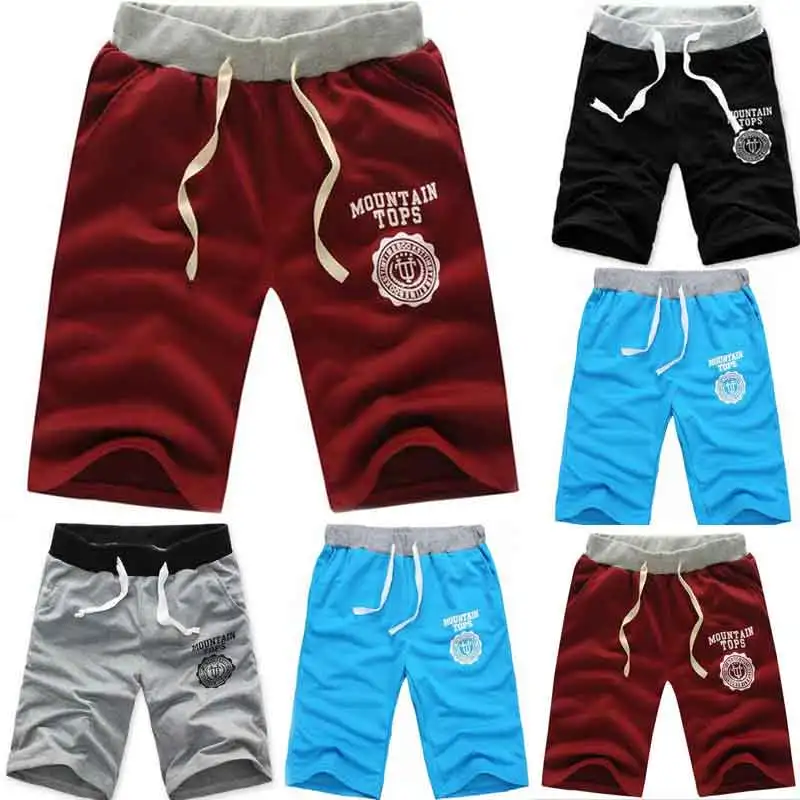 Мужские модные прямые шорты длиной до колена хлопковые повседневные пляжные для